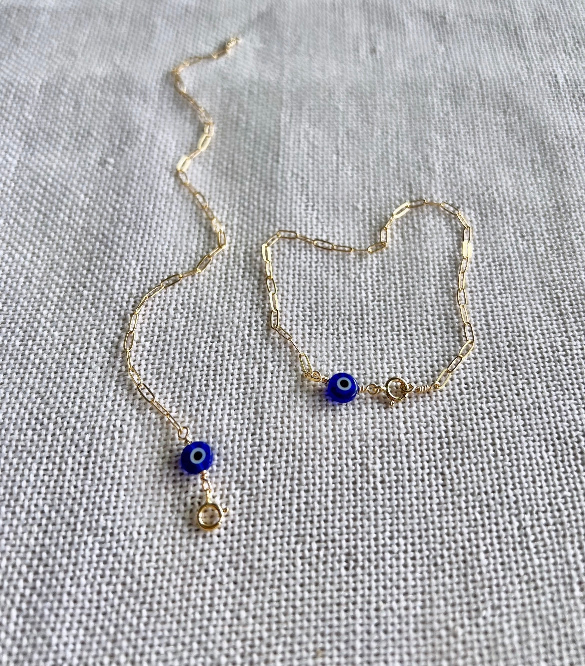 Evil Eye Paperclip Chain