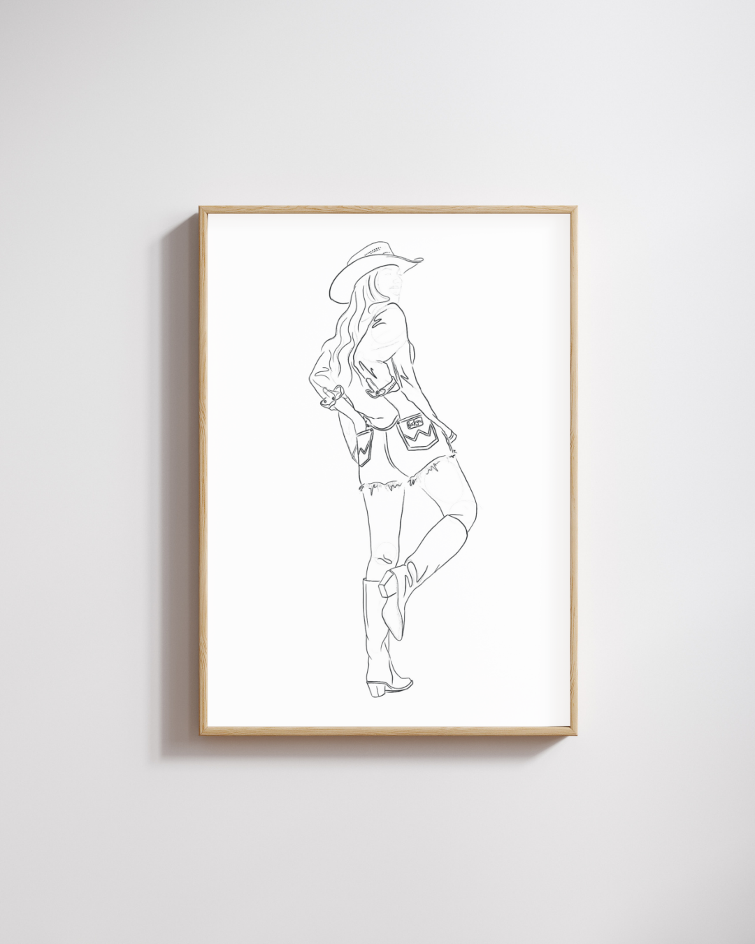 Denim Cowgirl #3 Print