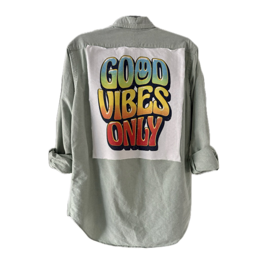 Good Vibes Only Button Down