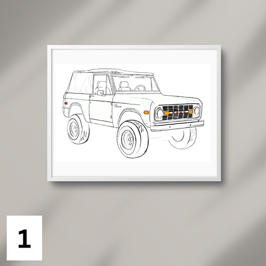Vintage Bronco Prints