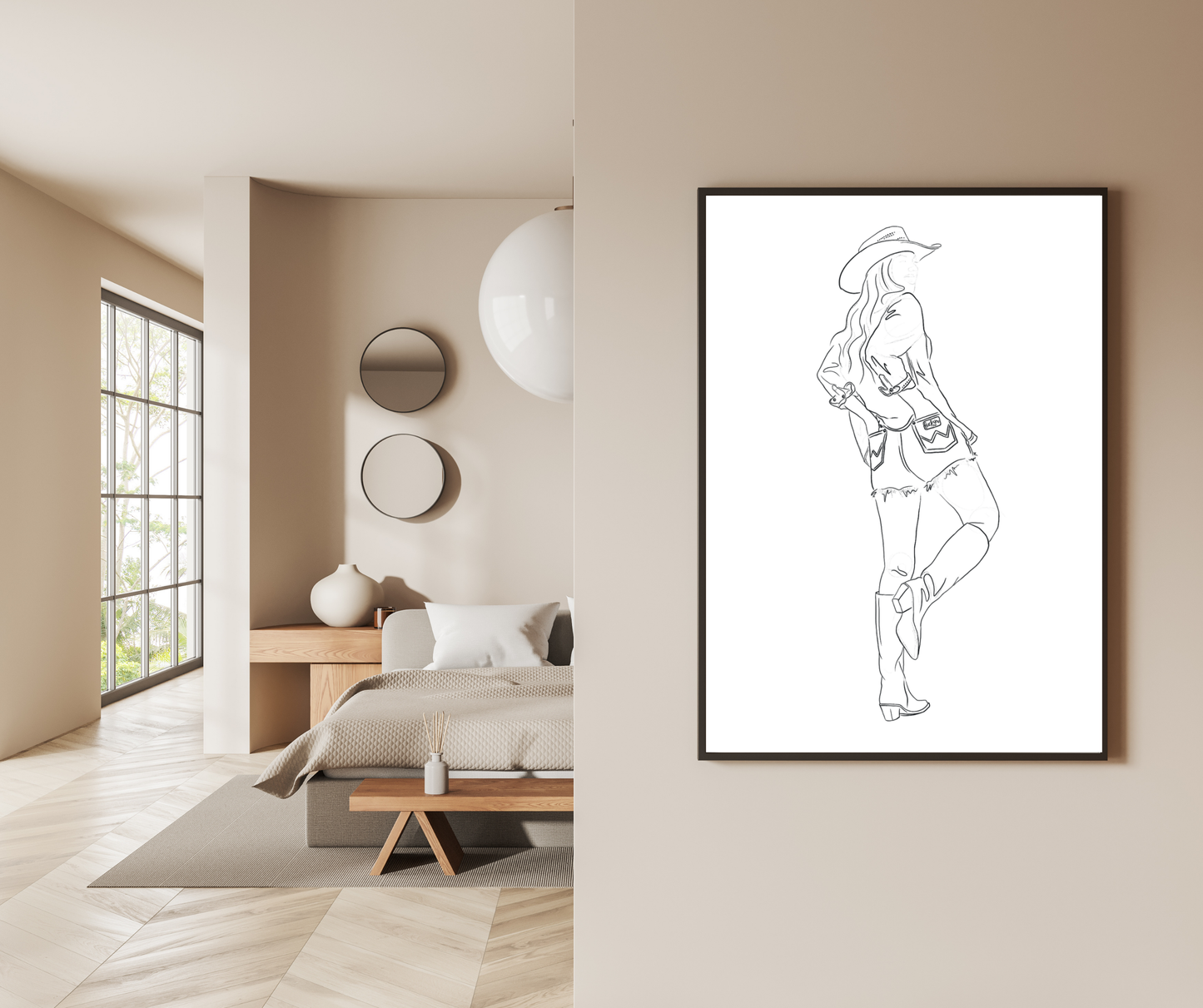Denim Cowgirl #3 Print