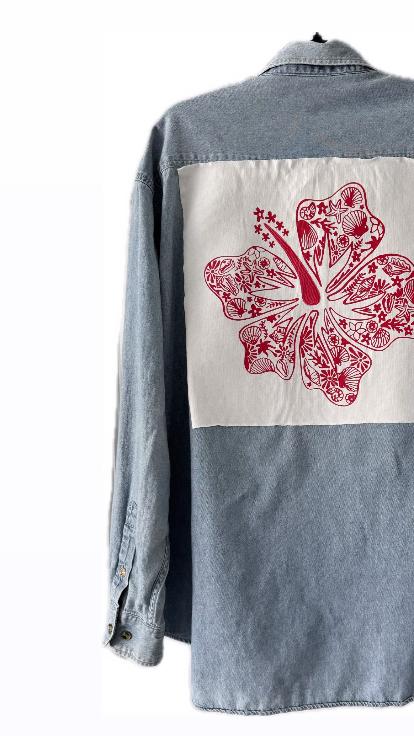 Hibiscus Seashell Button Down