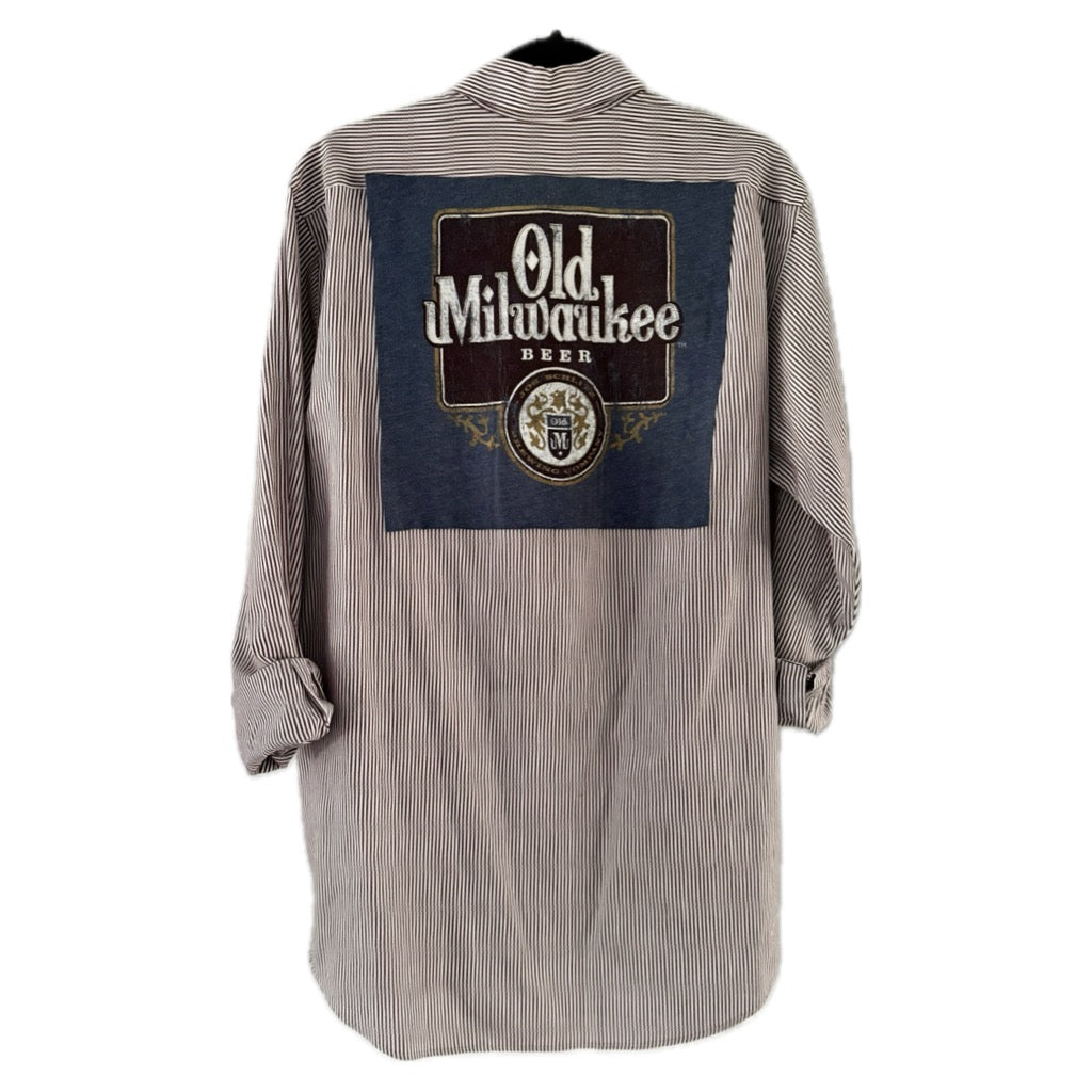 Old Milwaukee Beer Button Down