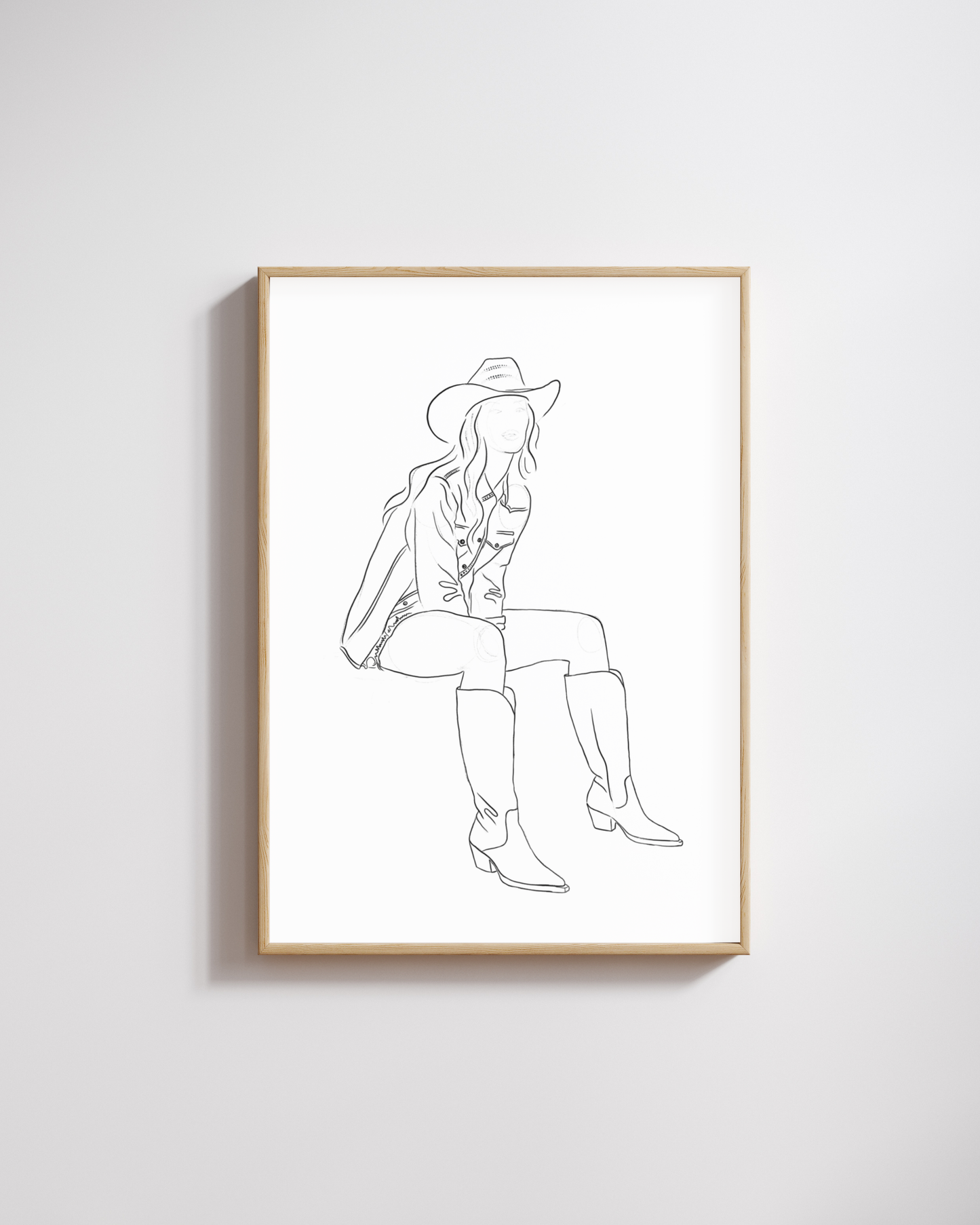 Denim Cowgirl #4 Print