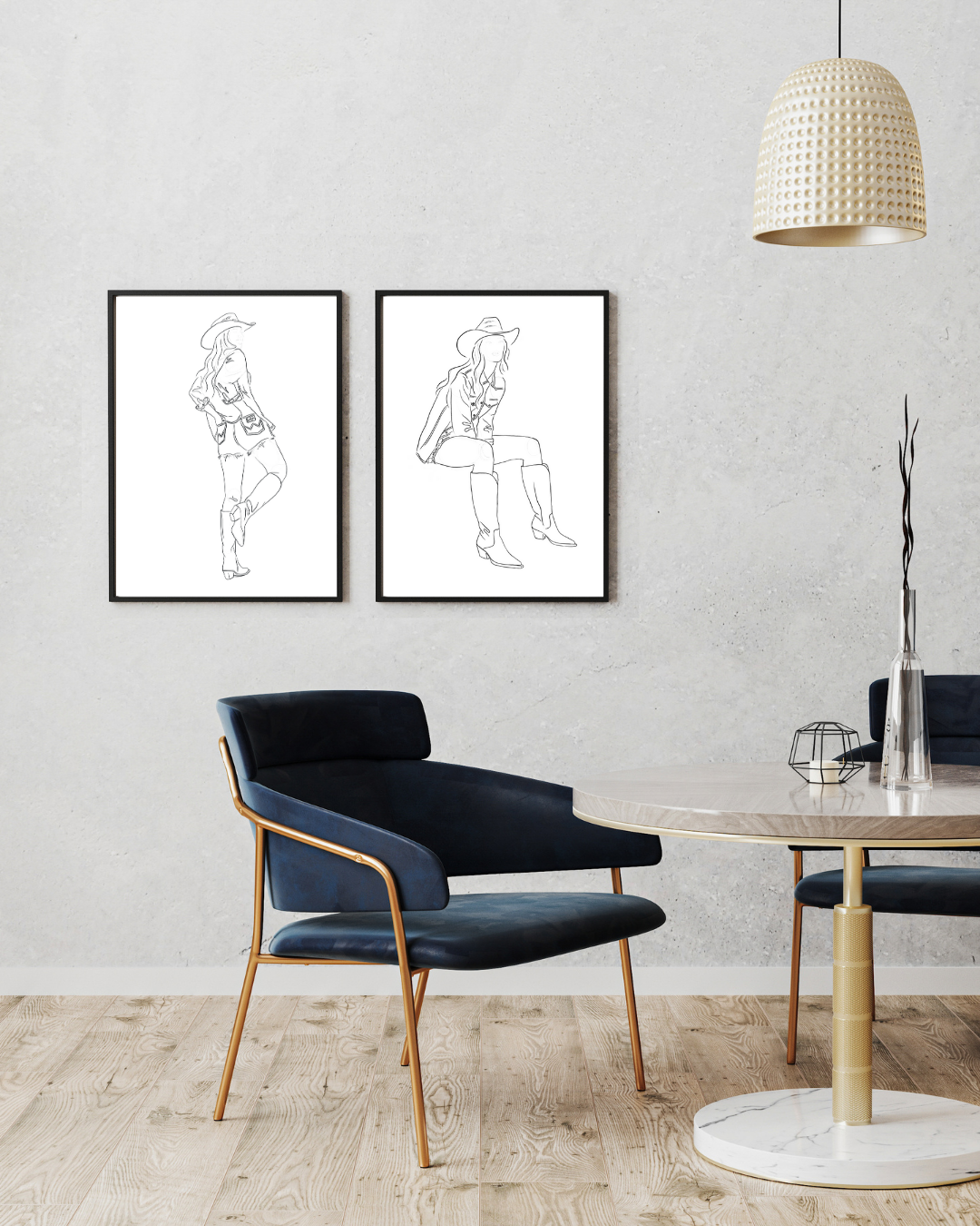 Denim Cowgirl #3 Print