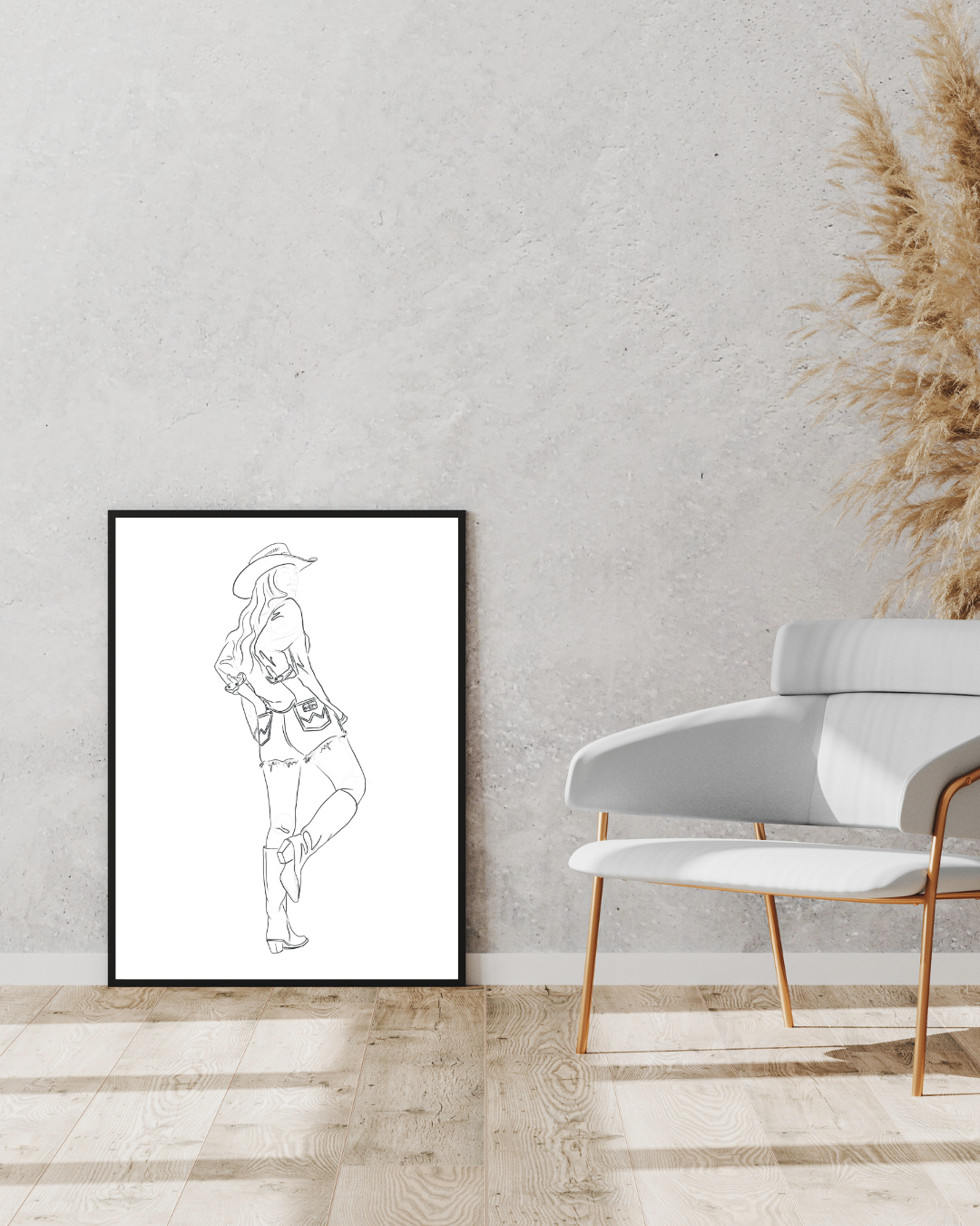 Denim Cowgirl #3 Print