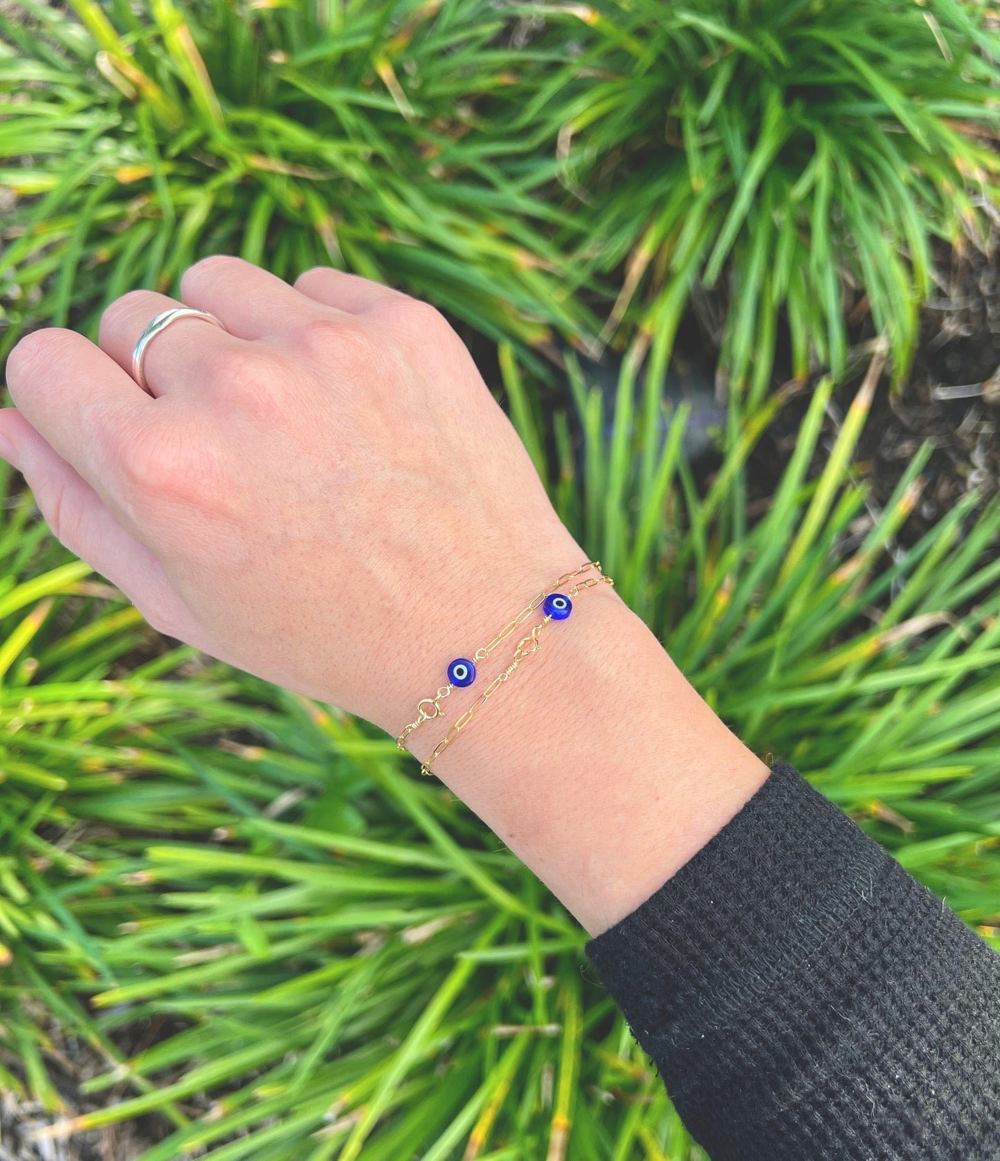 Evil Eye Paperclip Chain