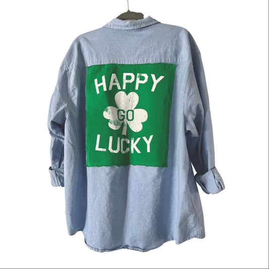 Happy Go Lucky Button Down