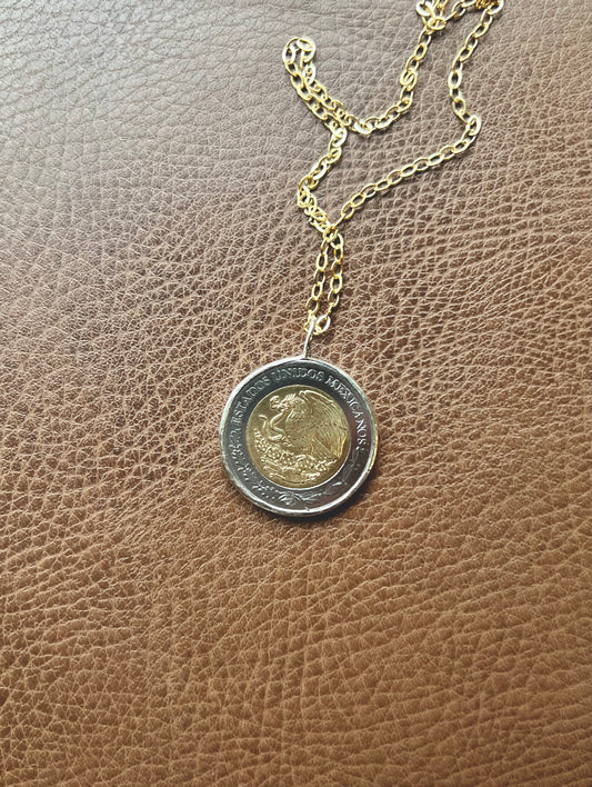 Large Golden Eagle Coin Pendant