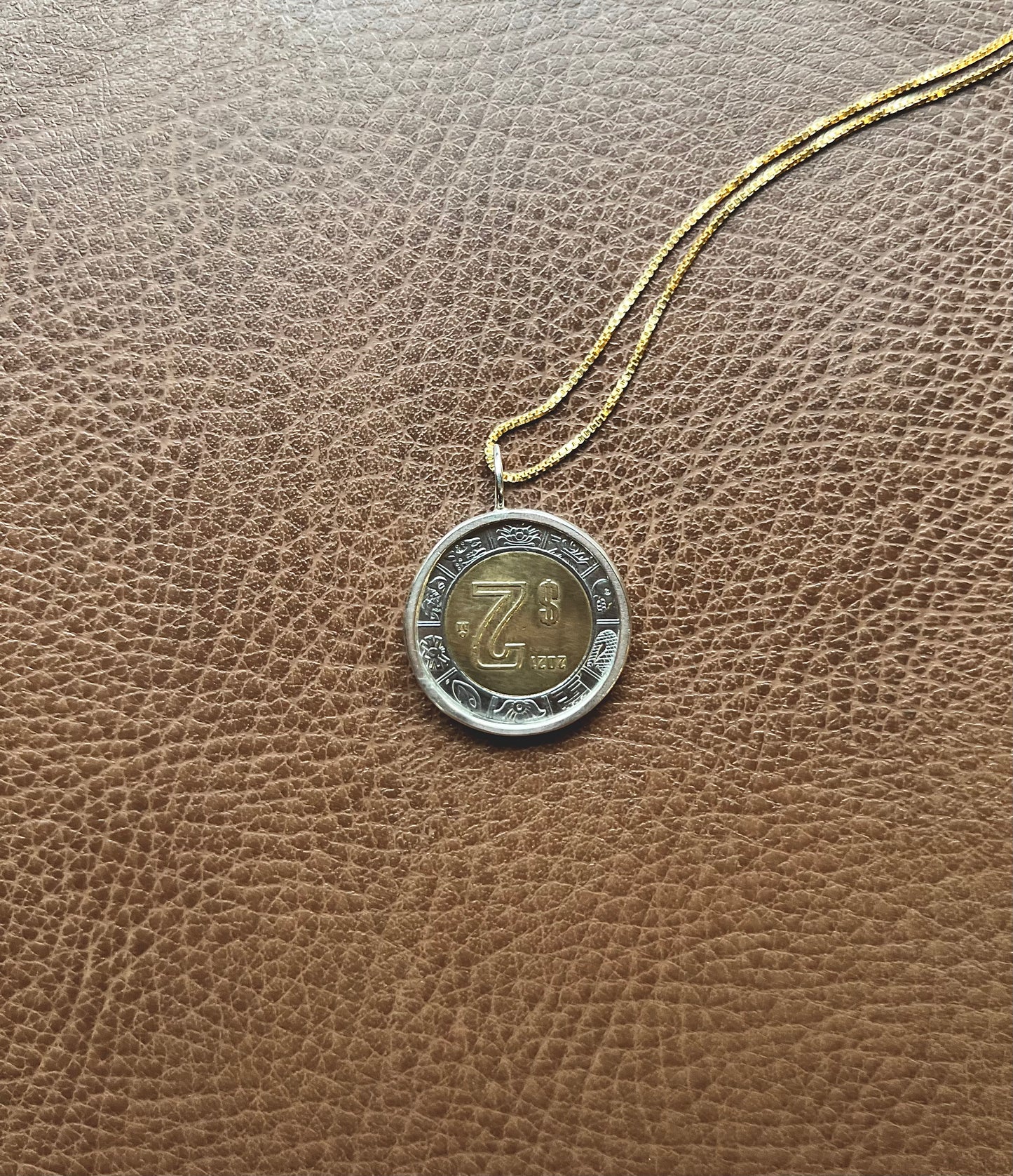 Golden Eagle Coin Pendant