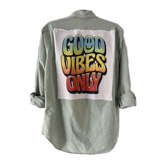 Good Vibes Only Button Down