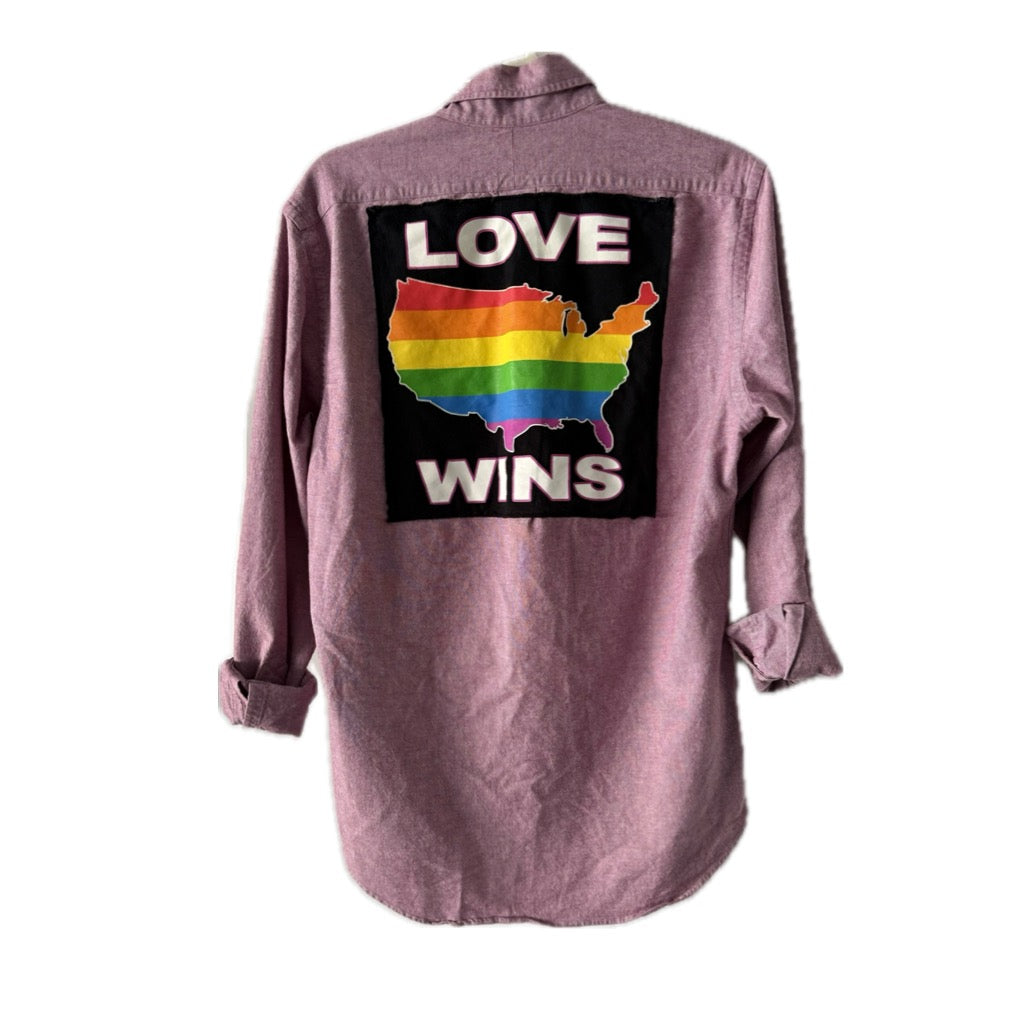 Love Wins  Button Down
