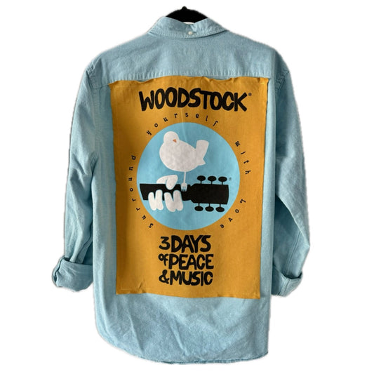 Woodstock Music Festival Button Down