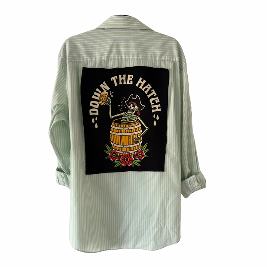 Down the Hatch Button Down