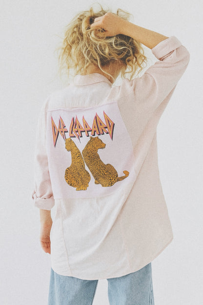 Def Leppard Button Down