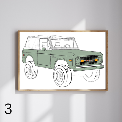 Vintage Bronco Prints