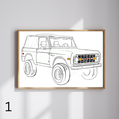 Vintage Bronco Prints