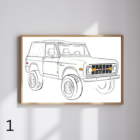 Vintage Bronco Prints