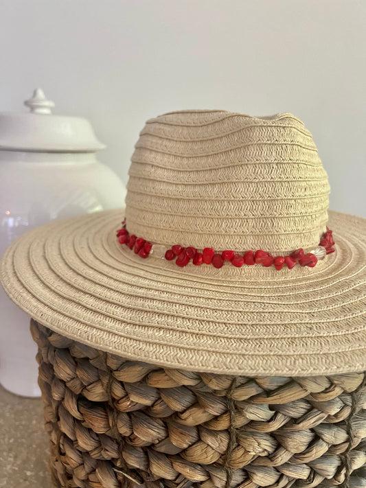 Red Coral Hat Band