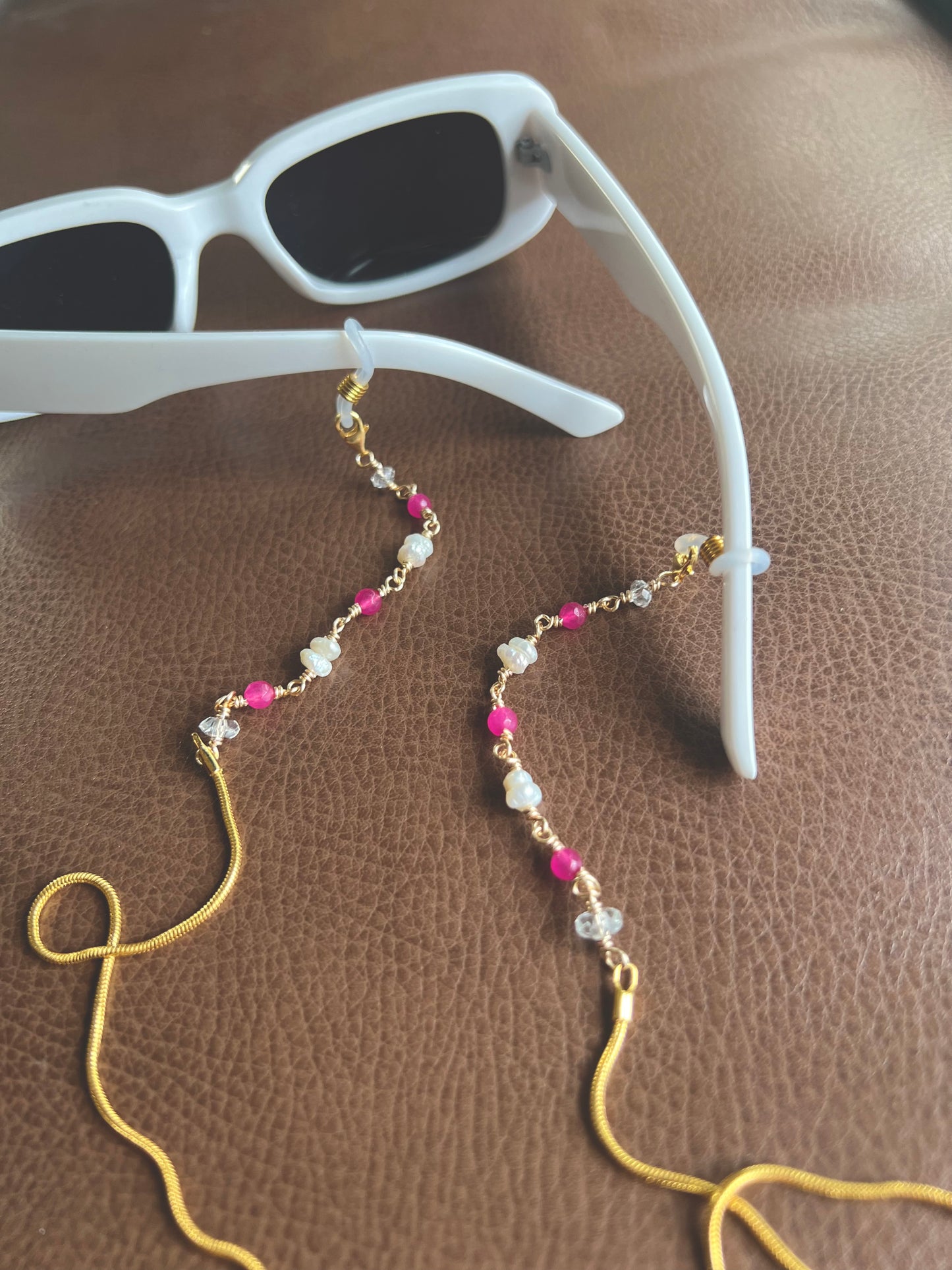 Pink Jade Sunnies Chain