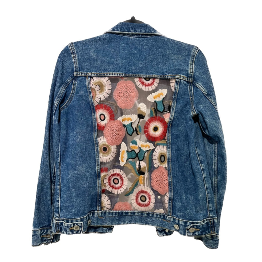 Mesh denim clearance jacket