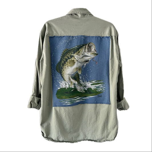 Large Mouth Bass Button Down