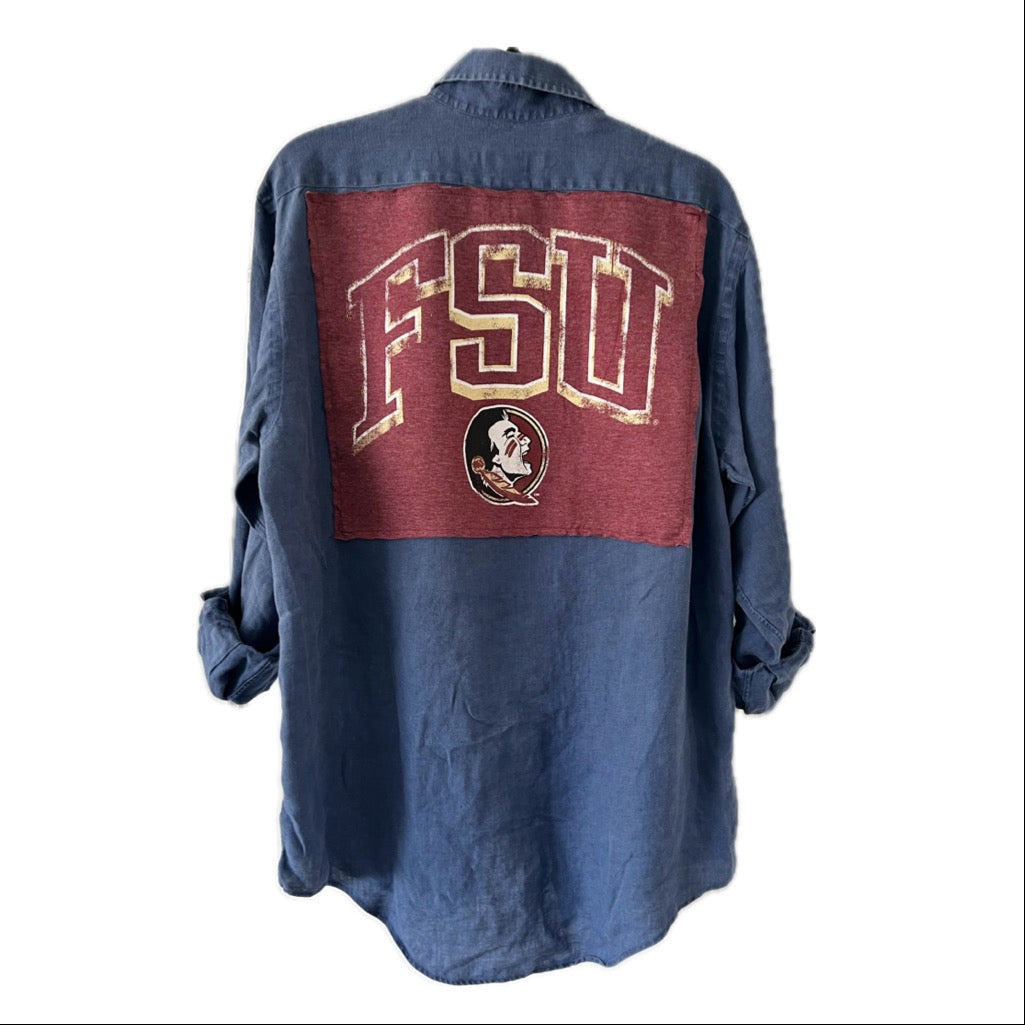 FSU Denim Button Down