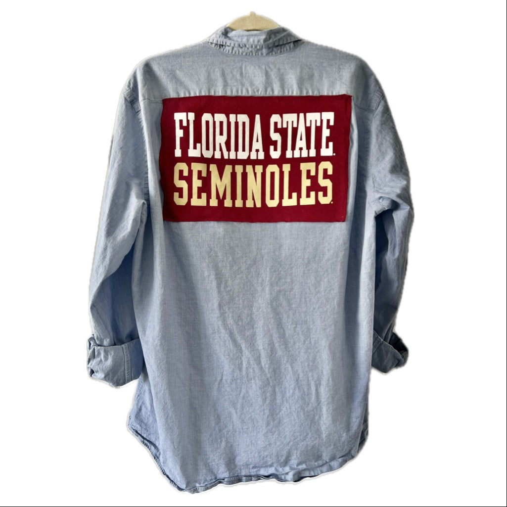 Florida State Seminoles Denim Button Down