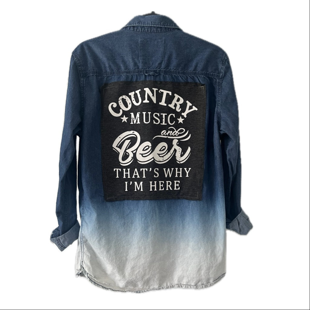 Country Music & Beer Button Down