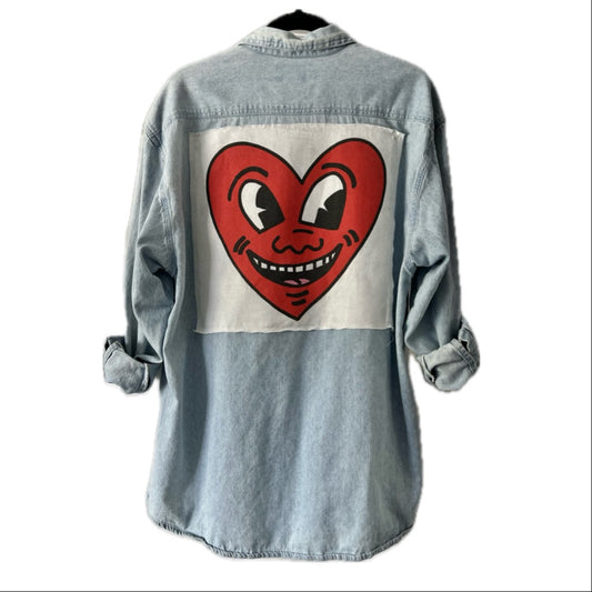 Keith Haring Heart Button Down