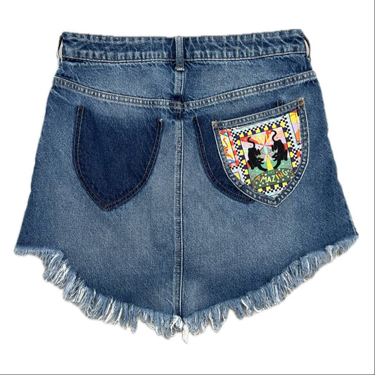 Catitude Denim Skirt