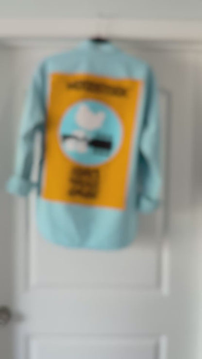 Woodstock Music Festival Button Down