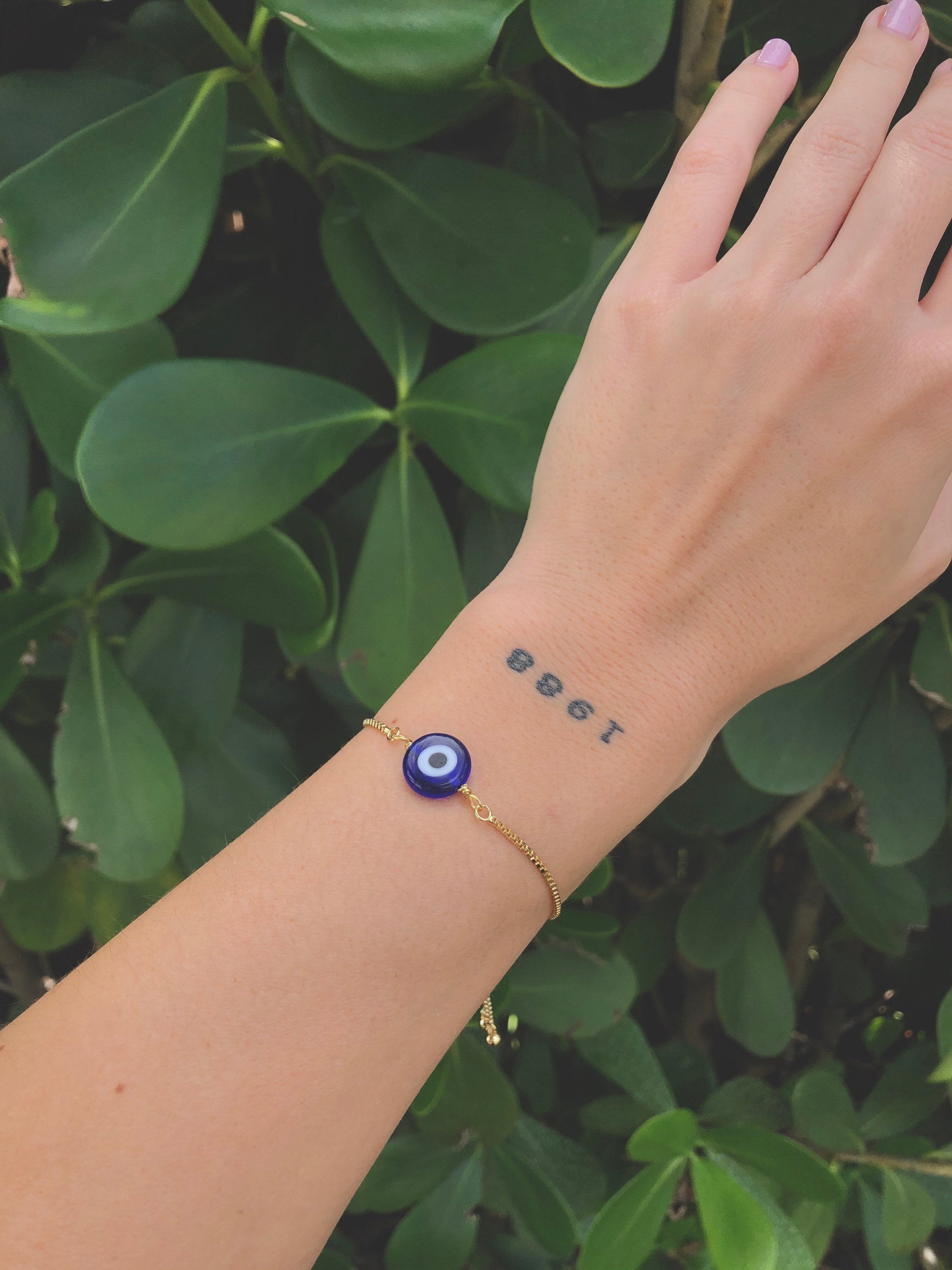 Evil eye slider on sale bracelet