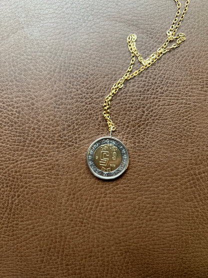 Large Golden Eagle Coin Pendant